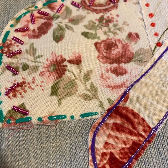 Hand stitched jean shorts - Picture 2 of 5